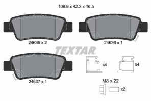 Textar 2463501 - Brzdové platničky -