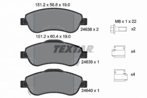 Textar 2463801 - Brzdové platničky -