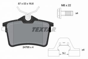 Textar 2476501 - Brzdové platničky -