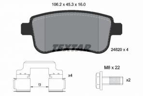 Textar 2482001 - Brzdové platničky -