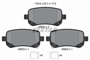 Textar 2482201 - Brzdové platničky -