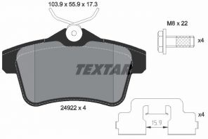 Textar 2492201 - Brzdové platničky -