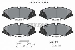 Textar 2502201 - Brzdové platničky -
