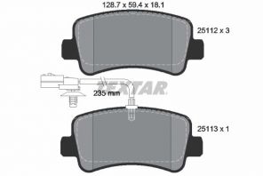 Textar 2511201 - Brzdové platničky -