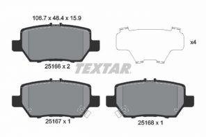 Textar 2516601 - Brzdové platničky -