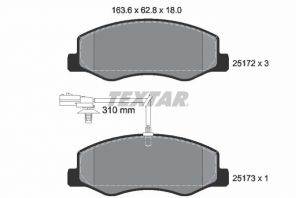 Textar 2517201 - Brzdové platničky -