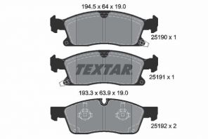 Textar 2519002 - Brzdové platničky -
