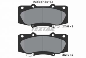Textar 2520901 - Brzdové platničky -