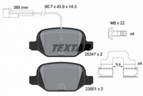 Textar 2534701 - Brzdové platničky -