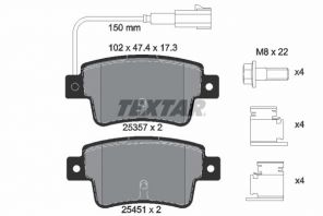 Textar 2535701 - Brzdové platničky -