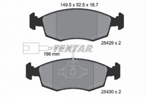 Textar 2542901 - Brzdové platničky -