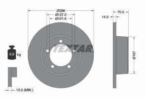 Textar 92040600 - Brzdový kotúč -