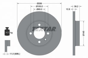Textar 92041703 - Brzdový kotúč -
