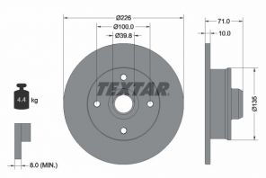 Textar 92041803 - Brzdový kotúč -