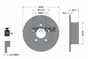 Textar 92057503 - Brzdový kotúč -