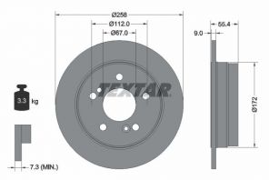 Textar 92059503 - Brzdový kotúč -