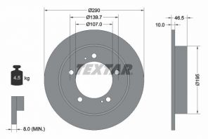 Textar 92066003 - Brzdový kotúč -