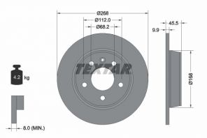 Textar 92074303 - Brzdový kotúč -