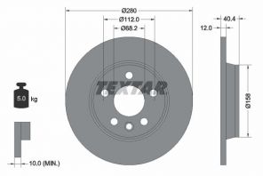 Textar 92083903 - Brzdový kotúč -