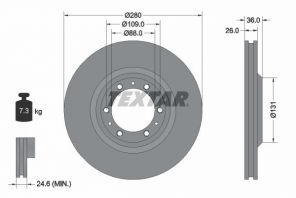 Textar 92091400 - Brzdový kotúč -