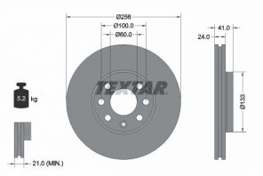 Textar 92091803 - Brzdový kotúč -