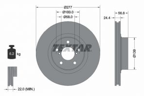 Textar 92094603 - Brzdový kotúč -