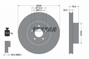 Textar 92099203 - Brzdový kotúč -