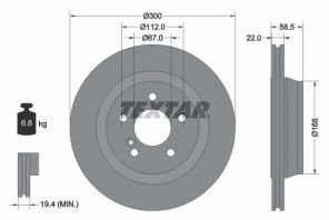 Textar 92099503 - Brzdový kotúč -