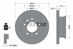Textar 92131503 - Brzdový kotúč -
