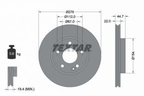 Textar 92131903 - Brzdový kotúč -