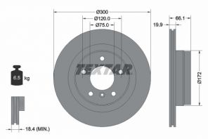 Textar 92133003 - Brzdový kotúč -