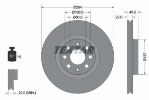 Textar 92145803 - Brzdový kotúč -
