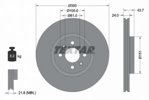 Textar 92149503 - Brzdový kotúč -
