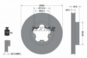 Textar 92151803 - Brzdový kotúč -