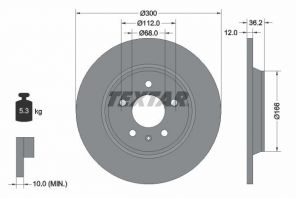 Textar 92160103 - Brzdový kotúč -