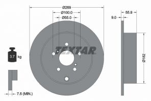 Textar 92170403 - Brzdový kotúč -