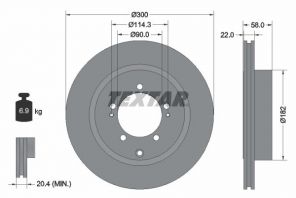 Textar 92170603 - Brzdový kotúč -