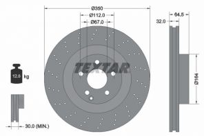 Textar 92176403 - Brzdový kotúč -