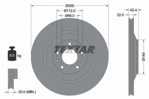 Textar 92177003 - Brzdový kotúč -