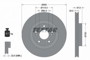 Textar 92177903 - Brzdový kotúč -