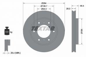 Textar 92180203 - Brzdový kotúč -