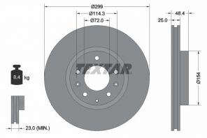 Textar 92180703 - Brzdový kotúč -