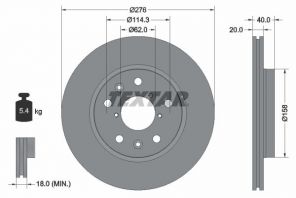 Textar 92204703 - Brzdový kotúč -