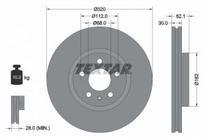 Textar 92229303 - Brzdový kotúč -