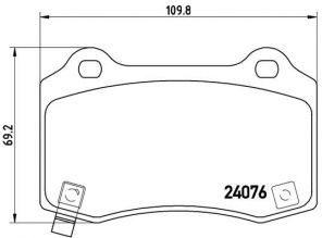 Brembo P 11 024 - Brzdové platničky -