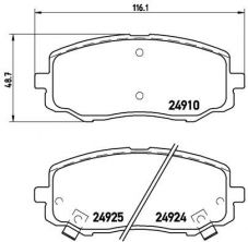 Brembo P 30 045 - Brzdové platničky -