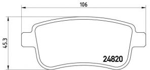 Brembo P 68 054 - Brzdové platničky -