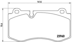 Brembo P 50 074 - Brzdové platničky -