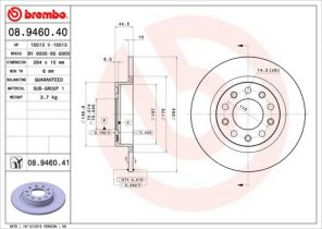 Brembo 08.9460.41 - Brzdový kotúč -