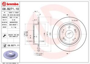 Brembo 08.B271.10 - Brzdový kotúč -